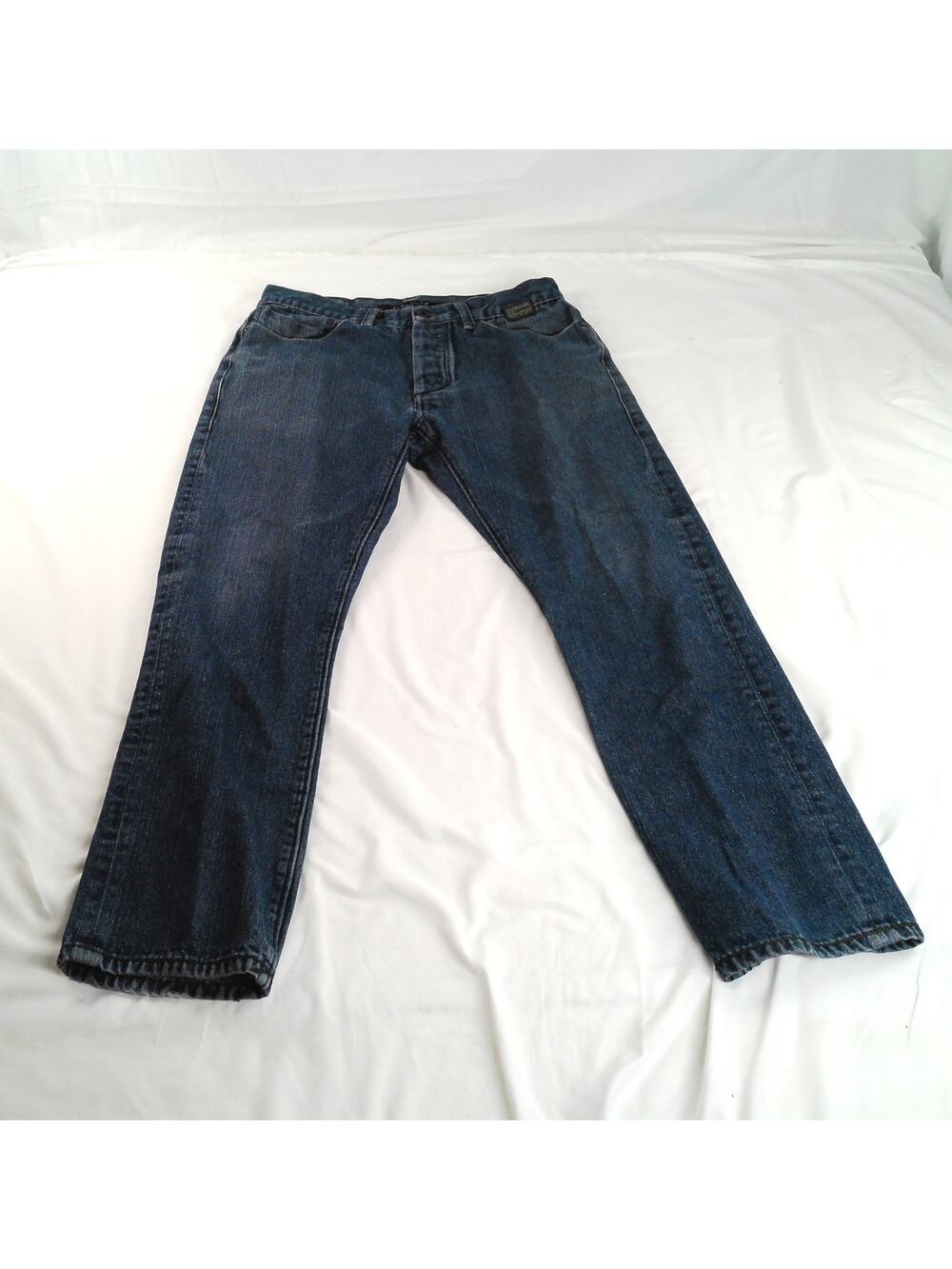 Sean John Men's Dark Wash Relaxed Fit Jeans Size 32 Button Fly Denim Pants